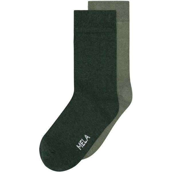 MELA Socken Basic Socken 2 Paare Frei von Polyester und Polyamid.