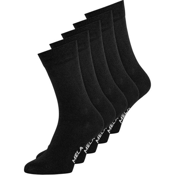 MELA Socken Basic Socken 5 Paare Frei von Polyester und Polyamid