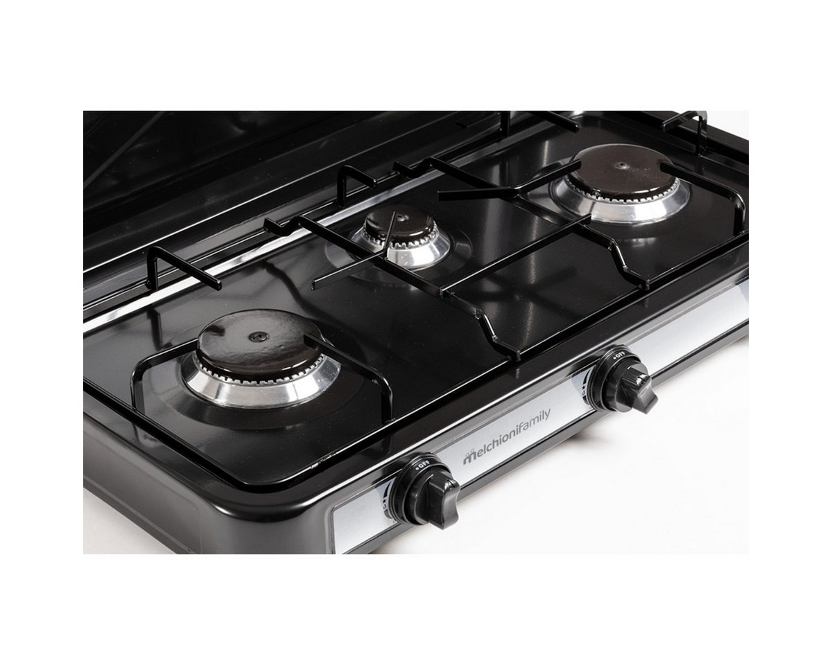 Melchioni Gaskocher MINERVA 3 NEW, Drei Brenner für maximale Flexibilität beim Outdoor Kochen – Bild 3 von 4