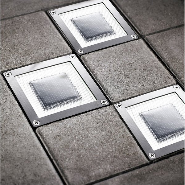 MeLiTec Bodenleuchte 3er Set Solar-Bodeneinbauleuchte SEL05