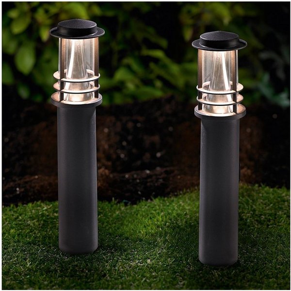 MeLiTec Gartenstrahler LED Gartenleuchten "GL13" 2er Set, LED fest integriert