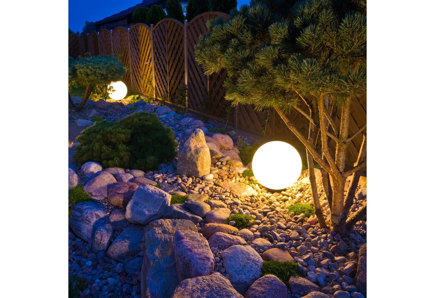MeLiTec LED Solarleuchte Gartenleuchte Leuchtkörper, LED wechselbar, mit USB - für Innenräume geeignet, Farbwechselfunktion, aus Kunststoff – Bild 2 von 5