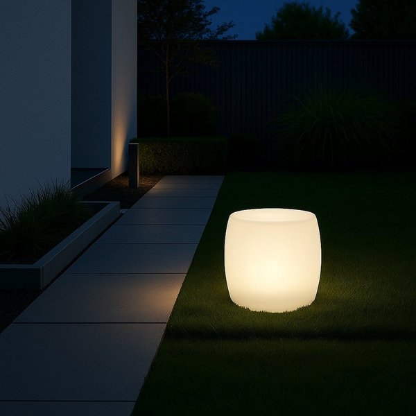 MeLiTec LED Solarleuchte Solar Gartenleuchte LK08-4 Modell Trommel, nein, 6h Leuchtdauer