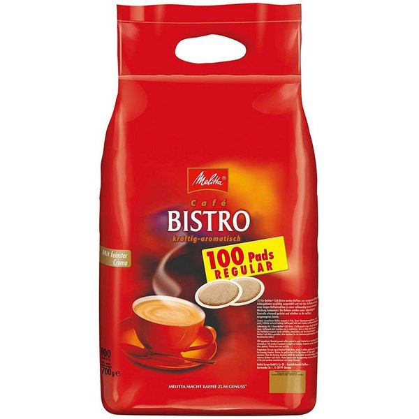 Melitta Kaffee, Melitta Bistro Kaffee Pads kräftig feiner Röstkaffee 100 Stück 700g