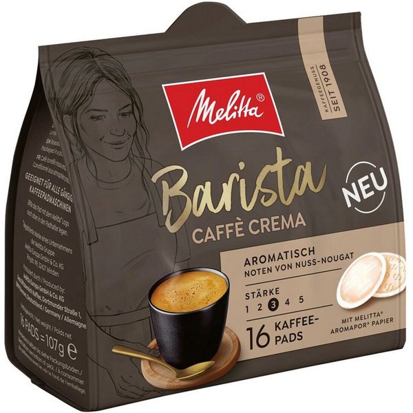 Melitta Kaffee Barista Caffè Crema, 16 Kaffeepads