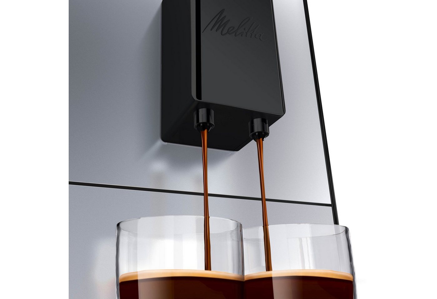 Melitta Kaffeevollautomat Solo® 950-766, Pure Silver, Perfekt für Café crème & Espresso, nur 20cm breit – Bild 3 von 5