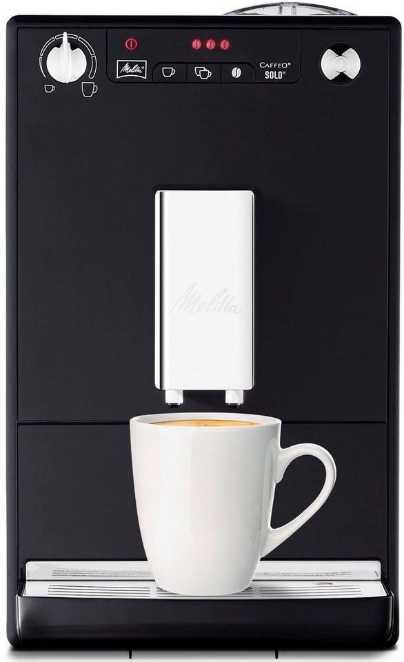 Melitta Kaffeevollautomat Solo® E950-201, schwarz, Perfekt für Café crème & Espresso, nur 20cm breit – Bild 3 von 5