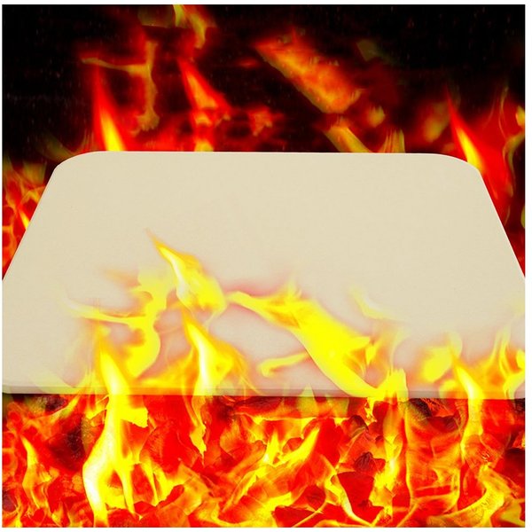Melko Pizzastein Brotbackstein Pizzastein aus Cordierit 30x38 CM für Gasgrill Steinofen, Cordierit, (Stück, 1-St., Stück), Geruchlos, nicht verformend
