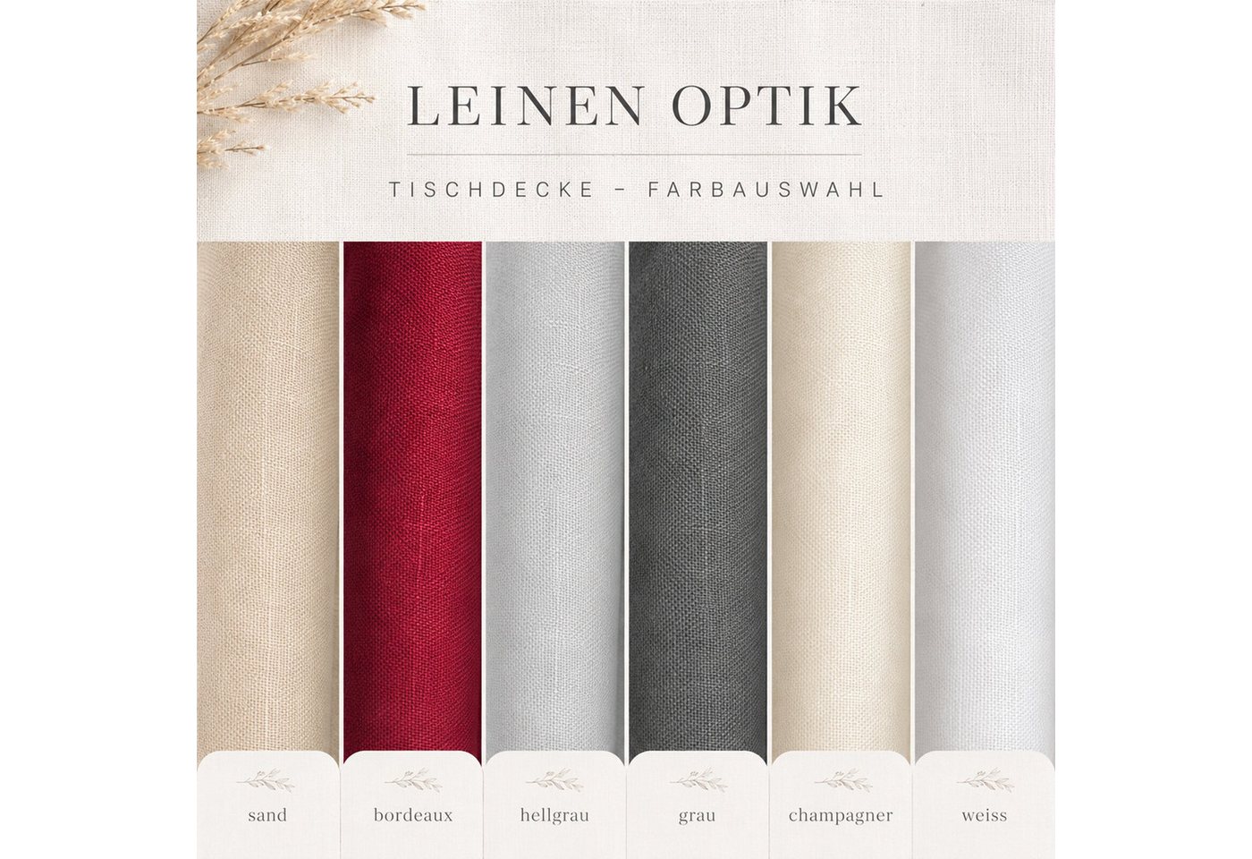 Melody Gartentischdecke Leinen-Optik Tischdecke abwaschbar mit Fleckschutz – Bild 5 von 5