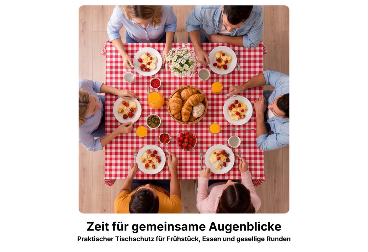 Melody Gartentischdecke Tischdecke Wachstuch Gartentischdecke karo rot abwaschbar eckig rund, fleckenabweisend – Bild 3 von 5