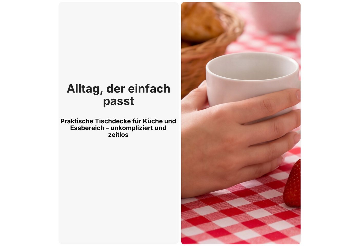Melody Gartentischdecke Tischdecke Wachstuch Gartentischdecke karo rot abwaschbar eckig rund, fleckenabweisend – Bild 4 von 5