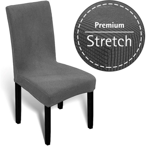 Melody Stuhlhusse Universal Stretch Stuhlbezug Stuhlüberzug elastisch Spannbezug, mit dezentem Muster, weich