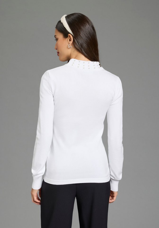 Melrose Rollkragenpullover mit eleganten Perlen am Kragen – Bild 3 von 5