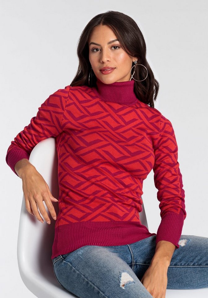 Melrose Rollkragenpullover mit Jacquard-Muster – Bild 3 von 5