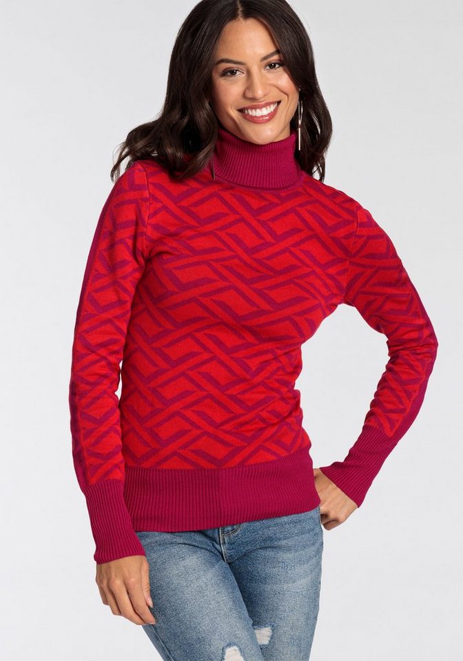 Melrose Rollkragenpullover mit Jacquard-Muster – Bild 4 von 5