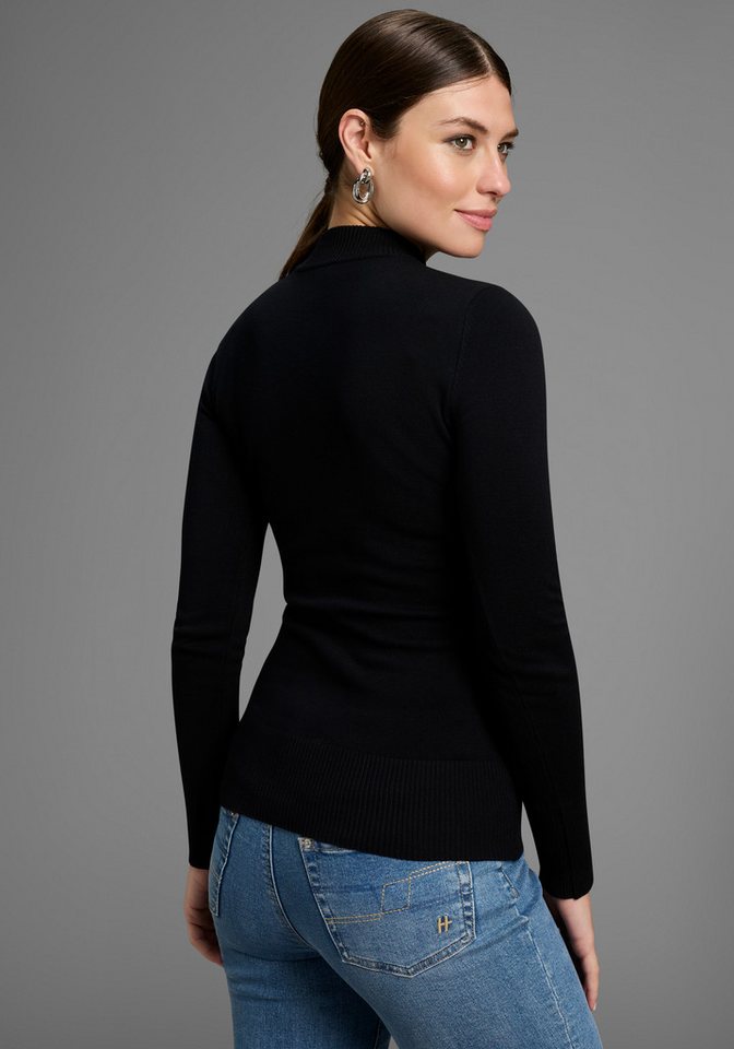 Melrose Stehkragenpullover feminine Passform mit Zier-Schnürung – Bild 2 von 5