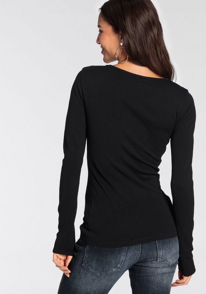Melrose Strickpullover aus leichtem Feinstrick mit Cut-Out und süßem Knotendetail – Bild 3 von 5