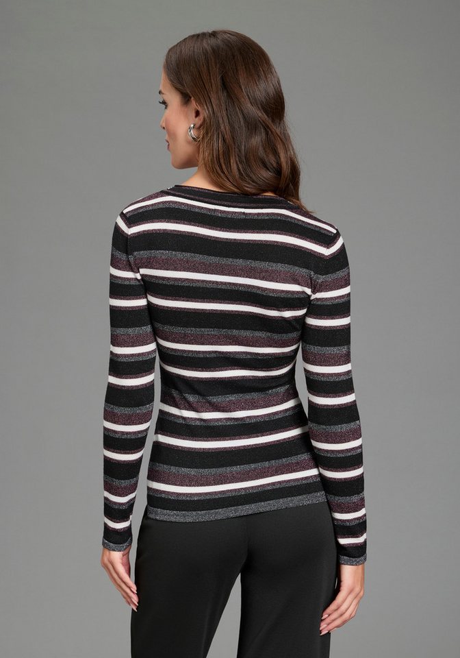 Melrose V-Ausschnitt-Pullover mit weichem Glitzergarn und Pailletten-Details – Bild 2 von 5