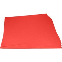 5 Bögen Bastelkarton 52 x 74 cm, 350 g/m² rot