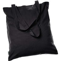 memo Bio-Baumwoll-Tragetasche, mit Fairtrade-Siegel,schwarz,38x42cm, langen Henkel