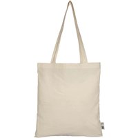 memo Bio-Baumwoll-Tragetasche mit Fairtrade-Siegel, natur, 38 x 42 cm, lange Henkel