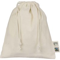 memo Bio-Baumwoll-Zuziehbeutel, mit Fairtrade-Siegel,natur,25x30cm