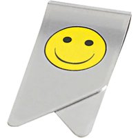 Promoclip "Smiley", Büroklammer aus Federstahl, silber, 29 x 14 mm, 25 Stk.