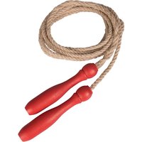 Springseil 250 cm aus Jute, Griff Buche rot gebeizt , FSC-zertifiziert
