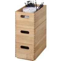 Stapelboxen aus Holz klein, 3 Stk.