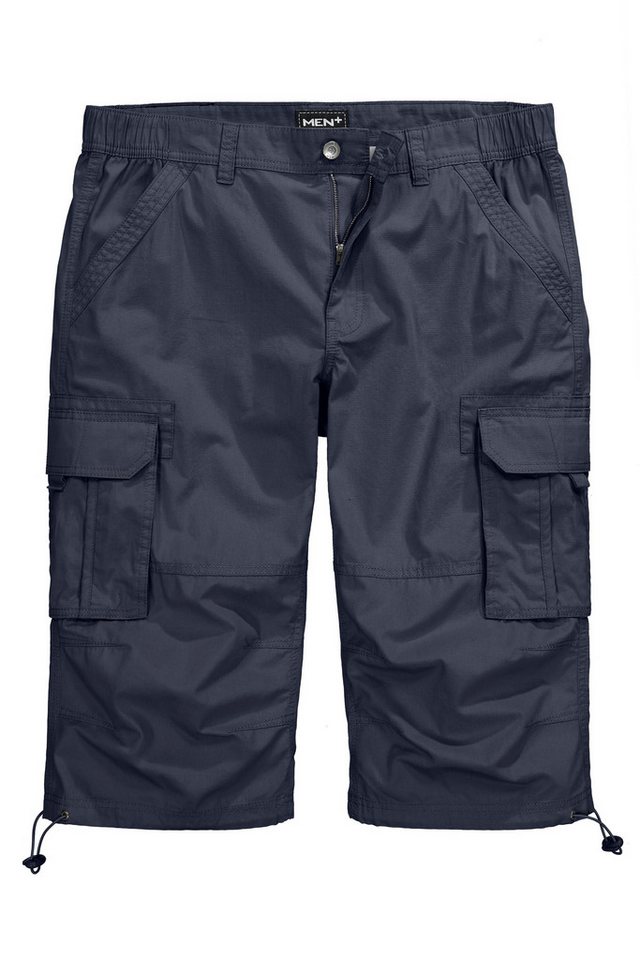 Men Plus Bermudas 3/4-Cargohose Ripstop teilelastischer Bund – Bild 2 von 5