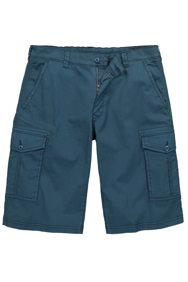 Men Plus Bermudas Cargo-Bermuda Baggy Fit Twill Elastikbund – Bild 2 von 5