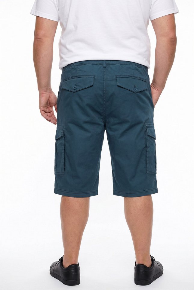 Men Plus Bermudas Cargo-Bermuda Baggy Fit Twill Elastikbund – Bild 3 von 5