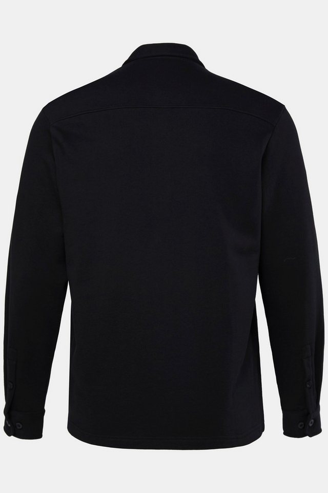 Men Plus Businesshemd Sweat-Overshirt Langarm Hemd Kentkragen – Bild 4 von 4