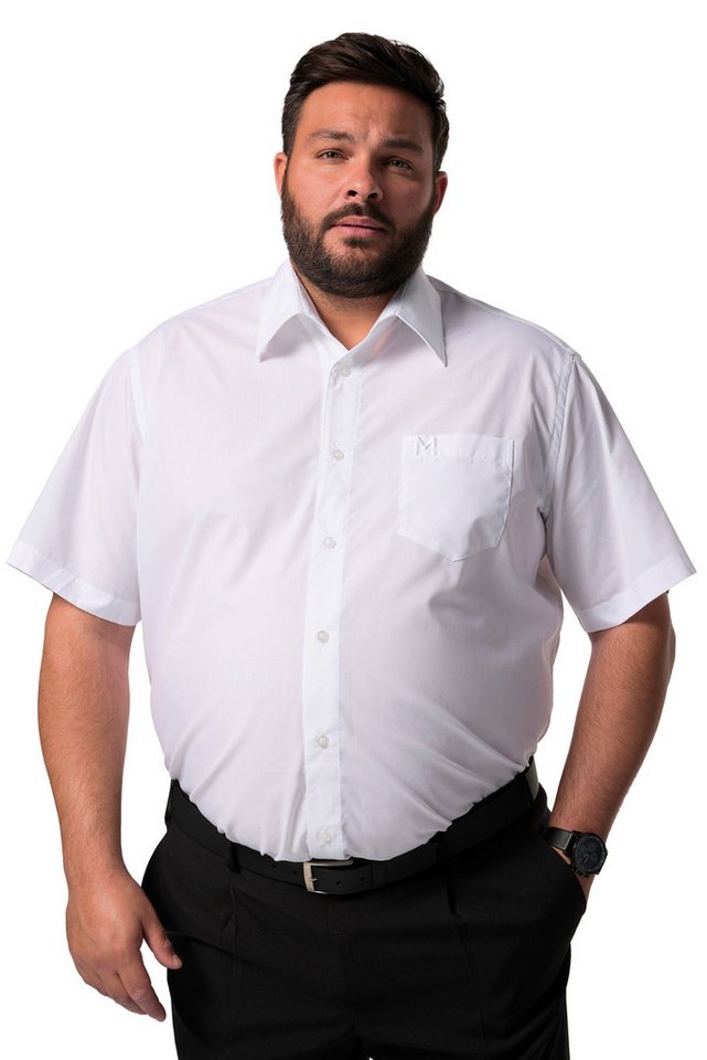 Men Plus Kurzarmhemd Businesshemd Halbarm 2er-Pack Variokragen – Bild 2 von 2