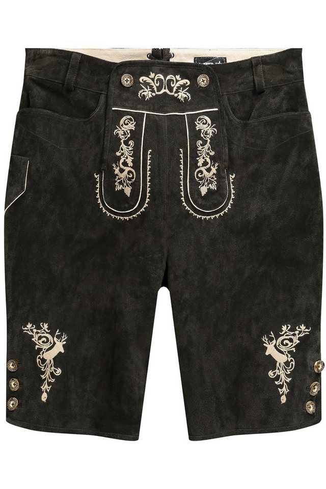 Men Plus Lederhose Trachten-Lederhose echtes Leder Stickereien – Bild 2 von 5