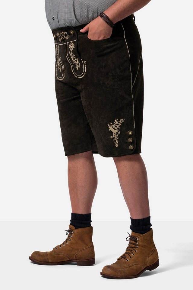 Men Plus Lederhose Trachten-Lederhose echtes Leder Stickereien – Bild 4 von 5