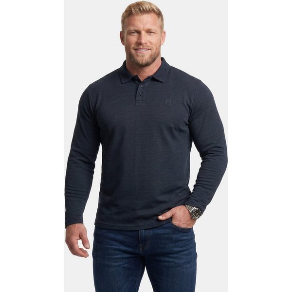 Men Plus Poloshirt Poloshirt Basic Piqué Langarm Bestseller