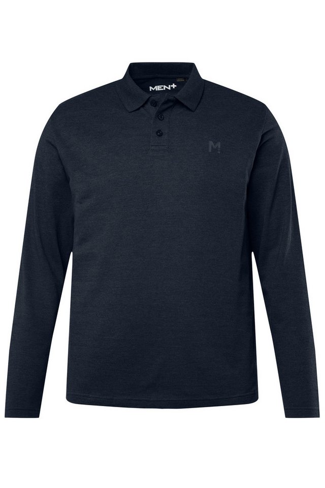 Men Plus Poloshirt Poloshirt Basic Piqué Langarm Bestseller – Bild 2 von 2