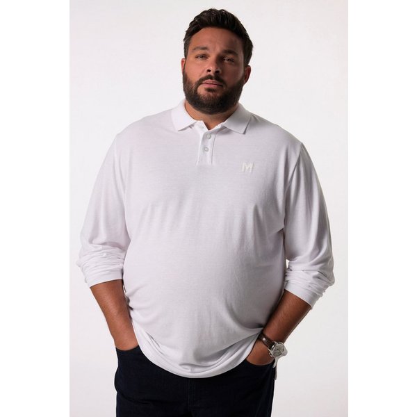 Men Plus Poloshirt Poloshirt Basic Piqué Langarm Bestseller