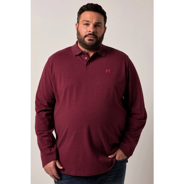 Men Plus Poloshirt Poloshirt Basic Piqué Langarm Bestseller