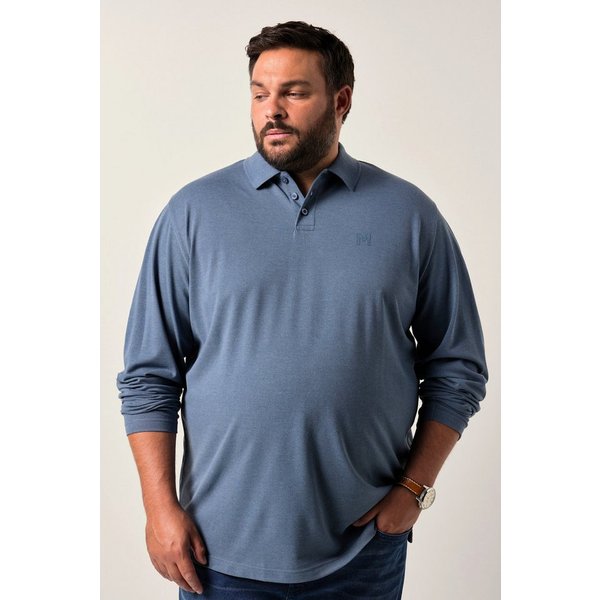 Men Plus Poloshirt Poloshirt Basic Piqué Langarm Bestseller