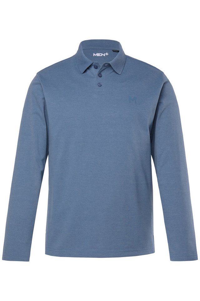Men Plus Poloshirt Poloshirt Basic Piqué Langarm Bestseller – Bild 2 von 3