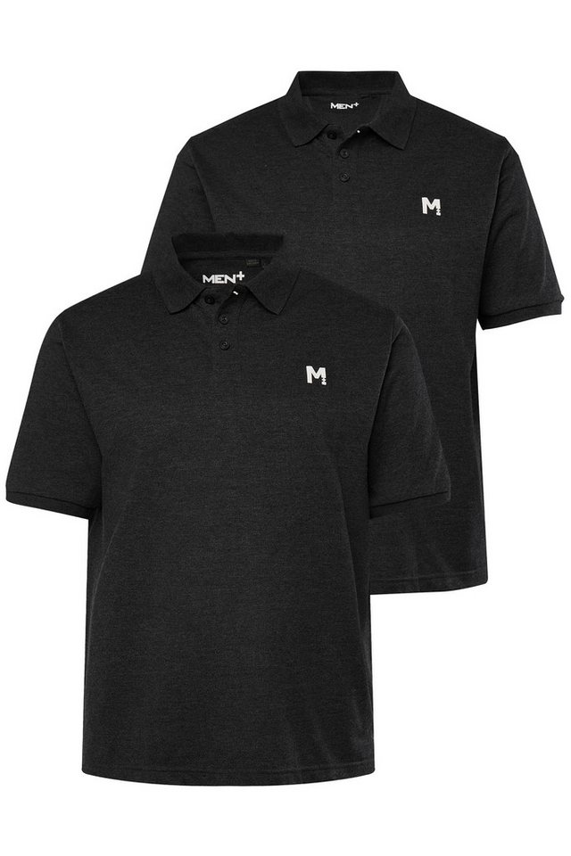Men Plus Poloshirt Poloshirts 2er-Pack Basic Piqué Halbarm Bestseller – Bild 2 von 2