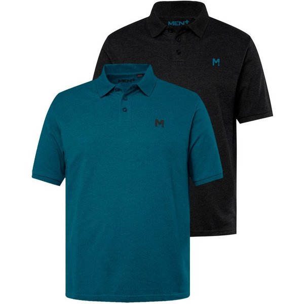 Men Plus Poloshirt Poloshirts 2er-Pack Basic Piqué Halbarm Bestseller