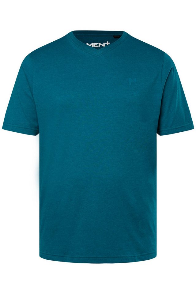 Men Plus T-Shirt T-Shirt Basic Halbarm V-Ausschnitt Bestseller – Bild 2 von 3