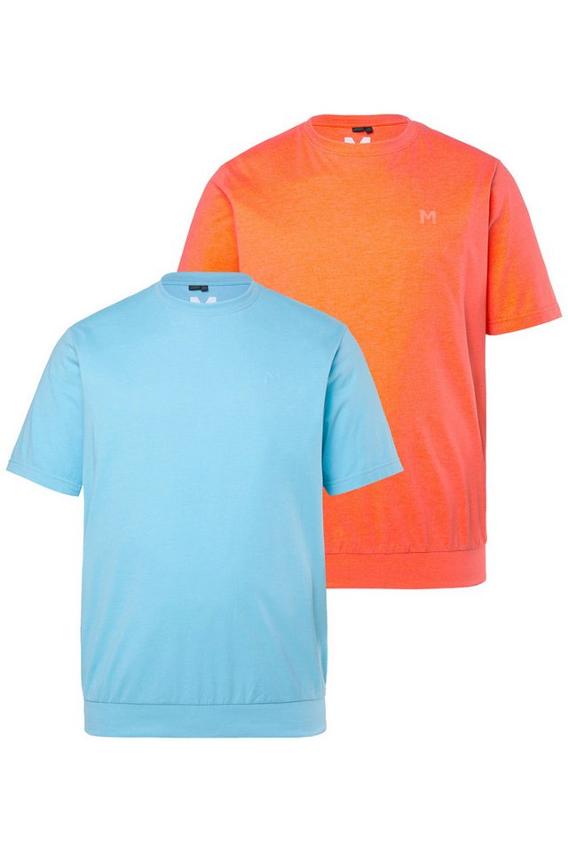 Men Plus T-Shirt T-Shirts 2er-Pack Bauchfit Basic Halbarm Bestseller – Bild 3 von 3