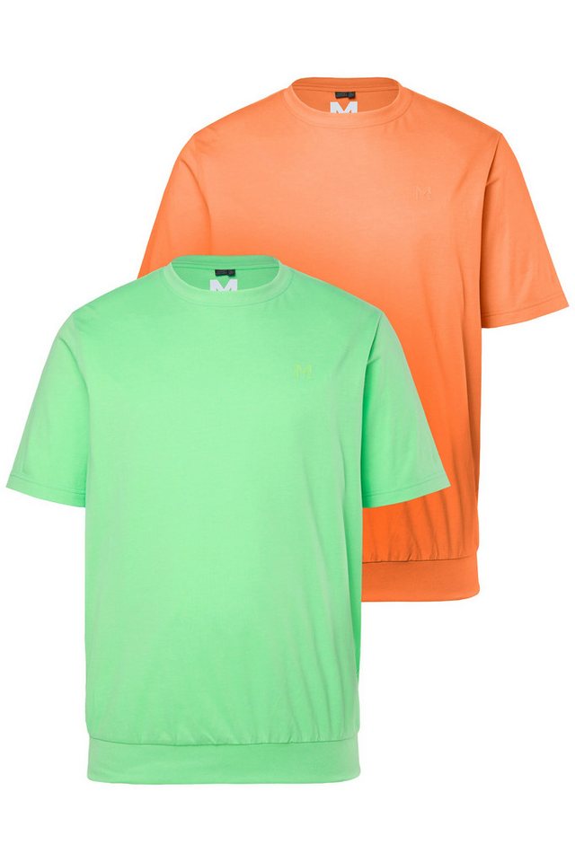 Men Plus T-Shirt T-Shirts 2er-Pack Bauchfit Basic Halbarm Bestseller – Bild 4 von 4