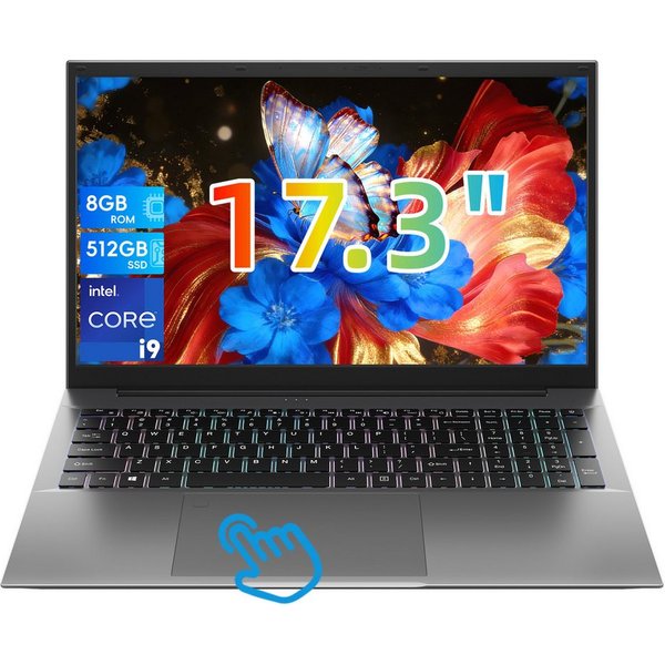 MENGHU 17,3 Zoll Laptop Intel Core i9, 512GB SSD erweiterbar, Fingerabdruck Notebook (Intel® Core™ i9-9880H, 8 GB, 512 GB SSD, 8-core CPU)