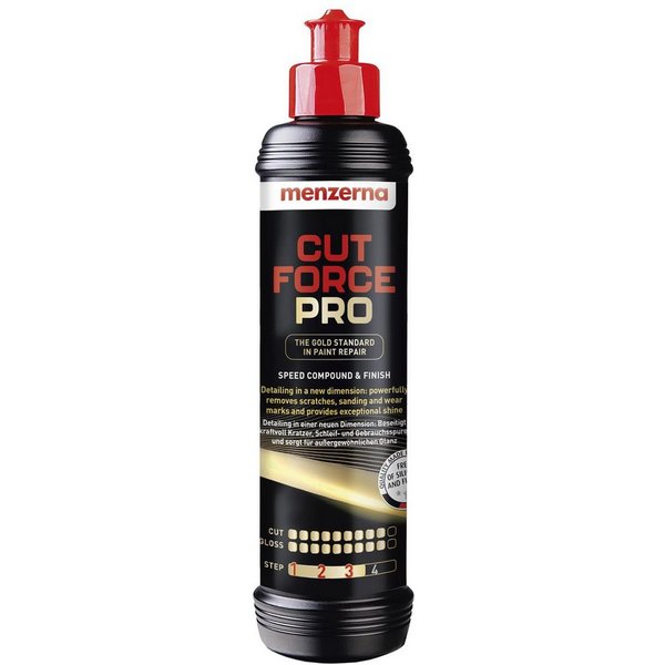 menzerna Cut Force Pro Auto Politur 250ml 3in1 All in One Autopolitur Autopolitur, Profi One Step Polierpaste - Schleifpaste für alle Lackarten