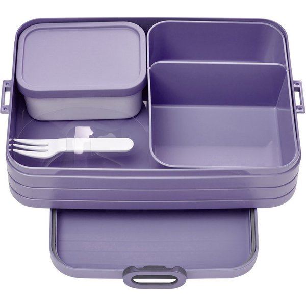 Mepal Lunchbox Bento Lunchbox Take A Break Large, 1500 ml, mit Fächern, Für Sandwiches, Snacks & Reste, Vivid lilac